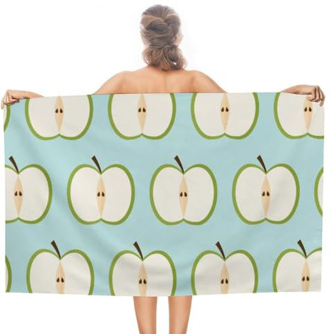 Strandhandtuch Äpfel Obst Lebensmittel Beach Towel Pflegeleicht,Mikrofaser Duschtuch Für Reisen Damen Spa 80X130Cm
