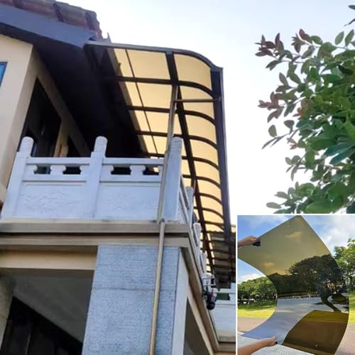 Láminas de policarbonato para techos de 2 mm de grosor, paneles de tragaluz para techo de pérgola, aislamiento transparente con protección UV. Duradero, fuerte y resistente a la deformación.