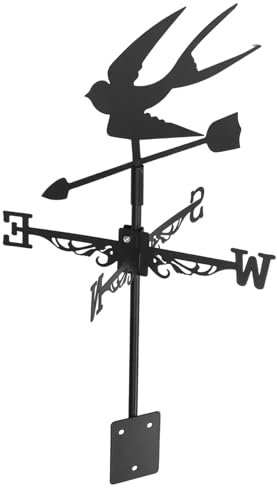PAMINGONO 1ensemble Girouette Décorative Hirondelle pour Toit Indicateur De Direction du Vent pour Jardin Et Extérieur