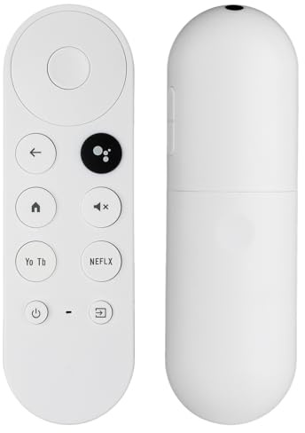 G9N9N Röstfjärrkontroll kompatibel med Chromecast TV 4K snö GA01409-US GA01919-US GA01920-US GA01923-US ersättning styrenhet med YouTube Netflix-knappar