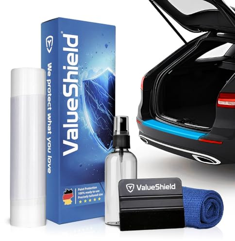 ValueShield passgenauer Ladekantenschutz passend für Dacia Sandero 3 (DJF) 2021-2025 (5-Türer Kompakt): Hochleistungs-Lackschutzfolie & Kratzschutz für Kofferraum, Stoßstange, Schweller | Transparent