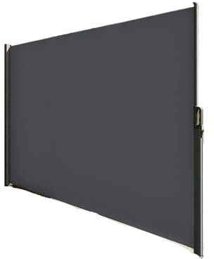 IUVYTA Toldo Lateral retráctil de 138″ x 73″ for Patio, mampara de privacidad retráctil for Exteriores, Impermeable, Rollo Divisor de ambientes para Vallas y barandillas(138x63 Gray)