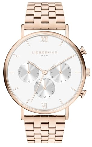 Liebeskind Berlin Damen Chronograph – Rundes Gehäuse (40 & 36 mm) – Quarzwerk – Edelstahl- oder Lederarmband – 5 ATM wasserdicht – Modernes Design