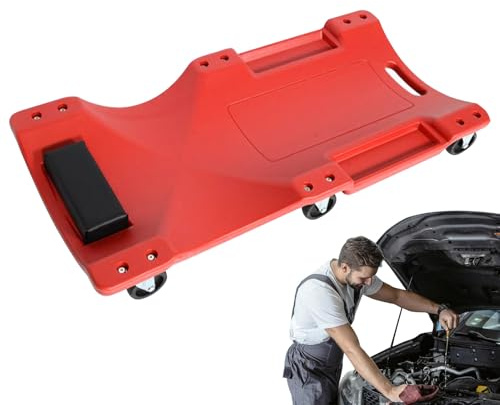 Cric Roulant pour Véhicule | Plateau Mobile pour Entretien Automobile | Plateau Antidérapant avec Roues 90 cm Antisonore pour Changement d'Huile Rotation Pneus et Réparation