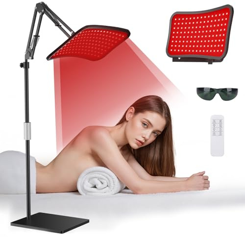 SOLURGEN Red Light Therapy for Face Body Infrared Light Lamp Larger Panel | 660nm Red 850nm Near-infrared Led Light Therapy, Adjustable Stable Stand,for Home Use, Gift for Women Men Mom Dad