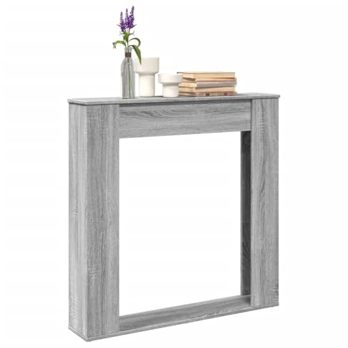 INLIFE Kaminumrandung Grau Sonoma 100x20x100 cm Holzwerkstoff,Heim & Garten,Zubehör für Kamine & Holzöfen,Grau Sonoma,15.6 KG,854576