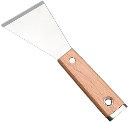 Toddmomy Coupeur De Mastic En Acier Avec Poignée En Bois Massif Spatule Enduit Lissage Biseautée Pour Nettoyage Des Murs Portes Et Fenêtres Outil De Bricolage Maison 7.48 in