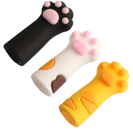 jojofuny Manchon en Silicone pour Pince à Épiler et Ciseaux à Cuticules, Lot de 3 Pièces Protecteur Pratique en Abs pour Outils de Manucure et Pédicure, Accessoire pour Couleur Aléatoire