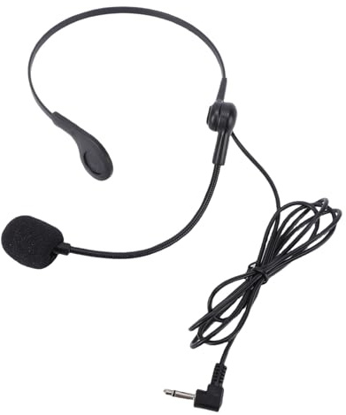 SUNGOOYUE Micrófono para Auriculares, Micrófono con Cable para Colocar sobre la Oreja con Conector Macho de 3,5 Mm, Diseño Flexible Ajustable para Amplificador de Voz, Profesor,