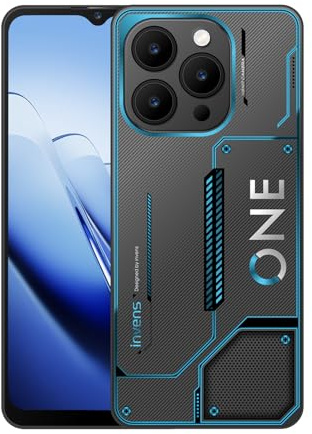 invens NOTE 12P Android 15 Unlocked Smartphone, 6.6 HD+ Display, 4+12GB RAM 128GB ROM, 48MP Camera, 5000mAh Battery, Dual SIM + TF,SIM Free Mobile Phone, Type-C, Face ID/Fingerprint-Blue