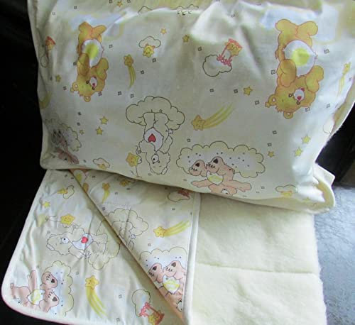 Alpenwolle Kinderbett Set, Baby Bettset, 3Teilig, Unterbett, Oberbett, Kissen, 100% Wolle (Bärchen)