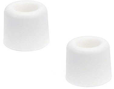 Sossai® 2 x Türstopper NTS | Modell: Anke | Höhe: 24mm | Ø: 30mm | Farbe: weiß | Zum Schrauben (Inkl. Befestigungsmaterial) | Bodenmontage