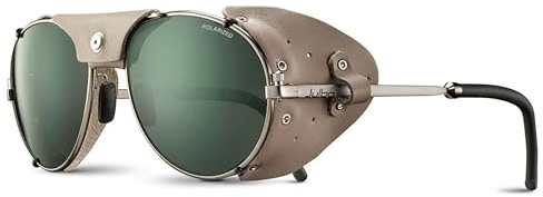 Julbo Cham Heritage Sunglasses - Copper/Natural leather Frame - Green Lens (Spectron 3 Polarized)