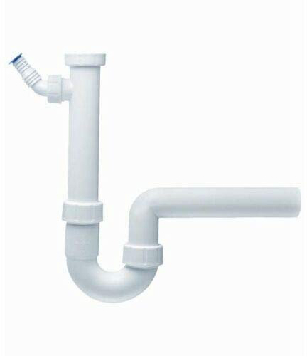 Spülensiphon Ø 1 1/2 Zoll DN 50 mit Geräteanschluß Waschbecken Küche Spülbecken mit 1 1/2 Siphon (ad-ideen)