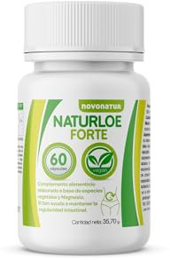 NATURLOE FORTE, regularidad intestinal con Cáscara sagrada, Sen, Hinojo, magnesio y Poleo menta ayuda a una buena digestión y a perder peso de manera natural, estómago deshinchado. NOVONATUR