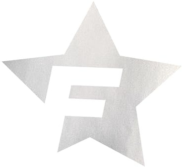 FOLIATEC Car Design Sticker Aufkleber Autoaufkleber Autosticker F-STAR, silber chrom matt, 39 x 41 cm