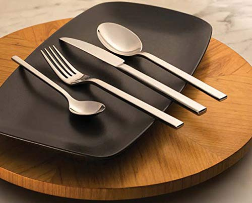 Fine Dine 764718 Lugano Lot de 12 fourchettes en acier chromé 18/10 Diamètre 207 mm