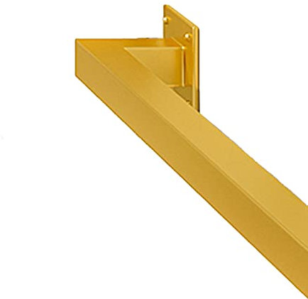 YDYFC Modern Gold Handlauf für Treppen, Treppenhaut Geländer Handbahn für Innen- und Außenbereich, eckig Grabbar-Sicherheitsunterstützung 200kg - Complete Kit - 30 cm 60cm 80 cm 90 cm 1m 120cm