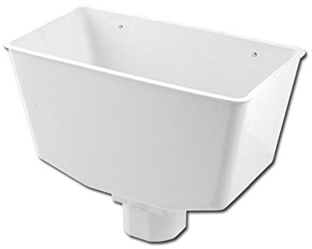 Marshall Tufflex White Square Guttering and Downpipe - Gutter and Pipe Fittings - Hopper