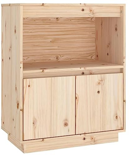 vidaXL Sideboard Kommode Anrichte Schrank Beistellschrank Mehrzweckschrank Standschrank Aufbewahrungsschrank 60x34x75cm Massivholz Kiefer
