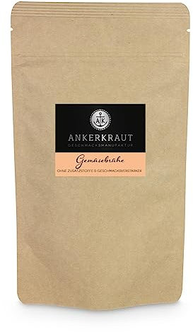 Ankerkraut Gemüsebrühe, 180g im Beutel, 100% Natürlich Ohne Zusatzstoffe, Zuckerfrei, Suppe Selber Machen in Premium Qualität