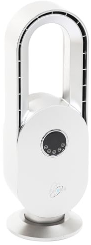 FARELEK Silent-Air Arch Ventilateur de Bureau Sans Pale Puissance 45 W, Type de Construction Sans Pale, Télecommande, Selecteur de Vitesse, Nombre de Vitesses X3, Blanc