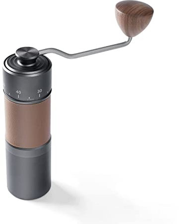ALSAM Macinacaffè Manuale Portatile, impostazioni Regolabili Acciaio Inossidabile 7 sbavature Principali Manovella a Mano di Grande capacità Accessori for caffè Professionali