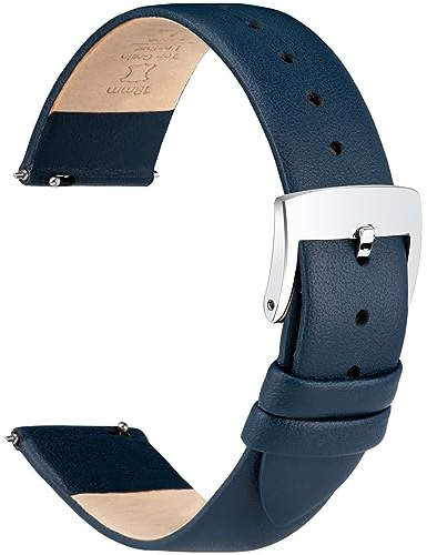 OTTOODY Elegantes & Ultraweiches Leder Uhrenarmband - 12mm, 16mm, 20mm Armband mit Schnellverschluss für Damen & Herren - Hochwertiger Ersatz für Uhr & Smartwatch