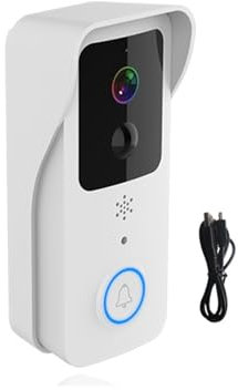 Tuya – Sonnette vidéo sans Fil, interphone visuel numérique, WiFi 2.4G 5GHZ, étanche, Garde électronique, caméra de sécurité Domestique 1080P (Color : T32-W1, Size : U/K)