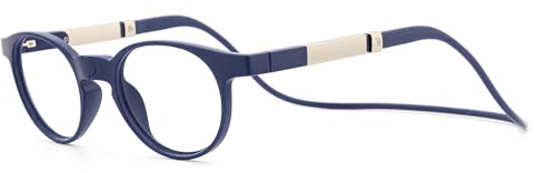 DIDINSKY Lesebrille mit Magnet und Anti-Blaulicht-Filter. Magnetische Lesebrille mit Sehstärke für Männer und Frauen und entspiegelten Gläsern - DIKRIK (Indigo, 2.5, x, UFFIZI)