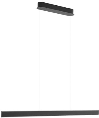 Lucande LED Philine dimmbar (Modern) in Schwarz (1 flammig,) Wohnzimmerleuchte