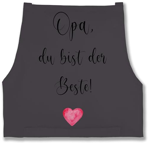 Shirtracer Schürze - Erwachsene - Geburtstagsgeschenk Opa du bist der Beste Vatertagsgeschenk für Opi Geschenk Geburtstag Grossvater I - 85x69 - Anthrazit - bester geschenke