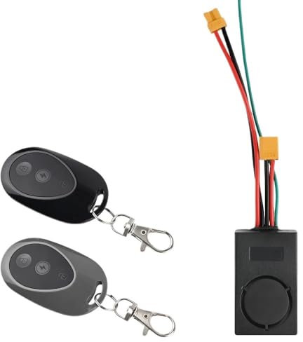 XIBANY Motor-Roller Neue Anti-Diebstahl-Alarm für Xiao/mi M365 1S Pro/Pro2 MI3 für Ninebot Max G30 G30D elektrische Roller Fernbedienung 36-55V 115db Glocke, Automatik, Schwarz