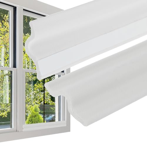 PATIKIL 26 Pieds Joint D'Étanchéité de Fenêtre de Porte, Bande D'Étanchéité en Mousse PU Auto-Adhésive en Forme de V pour L'Isolation Phonique Des Portes Coulissantes et Fenêtres, Blanc