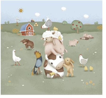 Little Dutch Tapete Fototapete für Kinderzimmer Little Farm 280x300cm
