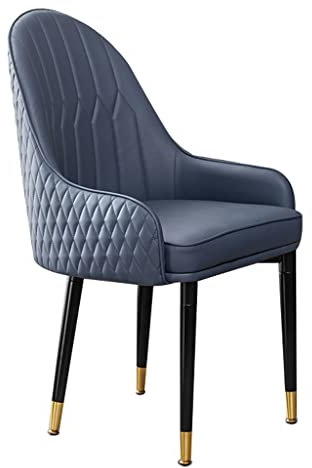 BAKULI Küchen Esszimmerstuhl Mikrofaser Ledersessel Mit Weich Gepolsterter Sitzfläche Aus Buchenholz for Büro Lounge Esszimmer Schlafzimmer(Blue)