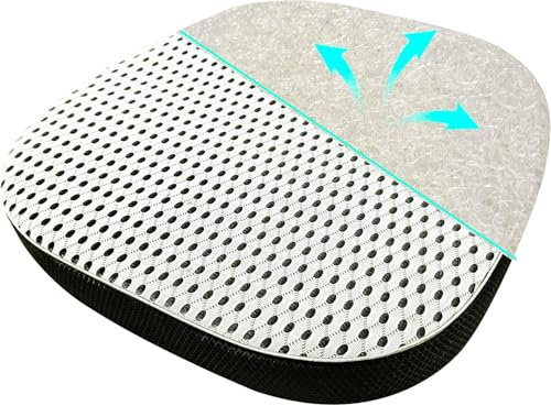 BNCKTRD Sitzkissen Bürostuhl, Druckpunkte Stuhlkissen Hoch Atmungsaktives Sitzauflage Stuhl für Auto Rollstuhlkissen oder Sitzerhöhung für Erwachsene Anti Dekubitus Kissen 40x40x5CM