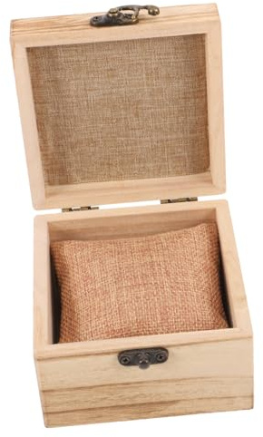 OATIPHO Caja Organizadora de Relojes para Hombres y Pequeños Objetos, Portátil y Ligera, Fabricada en Madera y Tejido Adecuado para Viajes al Aire Libre