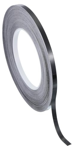 PATIKIL Cinta Película Poliéster Metalizada 6.3 mm x 50 Metros, Cinta Decorativa Metálica Negra Brillante Cinta Adhesiva Espejo Para Detalles Pared Acento Artes Gráficas Recorte | Cinta Decorativa Metálica Negra Brillante, Cinta Adhesiva Espejo, Para Detalles Pared Acento Artes Gráficas Recorte