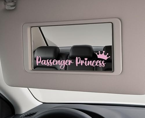 Passenger Princess Car Mirror Decor Sun Visor Mirror Decal sticker for car Girl soft pink