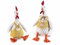 Gruppo Maruccia - Galline Pasquali in Stoffa con Abito in Velluto - Decorazione per la Casa - Idea Regalo Pasqua - Set da 2