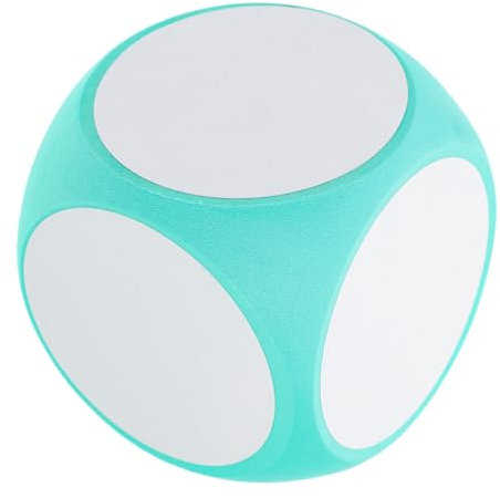 ERINGOGO Large 10cm Lake Blue Erasable Foam Dice Blank Six-sided Diy Dice Educational Toy for Classroom Teaching and Game Use