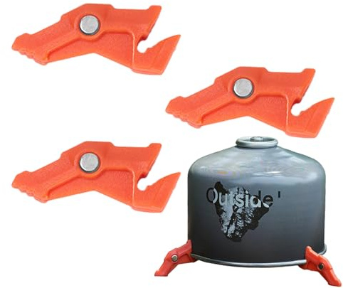 Porte-bidon – Support stable pour réservoir de gaz, support de cartouche, support de réservoir d'extérieur, support de camping, clip de cartouche de pique-nique, cuisson sac à dos, support de réchaud