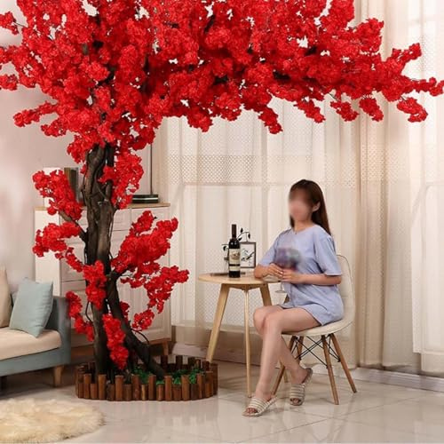 Albero di ciliegio artificiale rosa, per casa, festa di nozze, giardino, ufficio, decorazione di Natale, albero dei desideri, realizzato a mano splendidi fiori finti