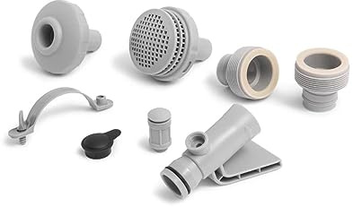 Sheepmania INTEX 25023 Kit de connexion pour hydroaération 32 mm – Pièces d'entrée et de sortie d'origine pour piscines de jardin INTEX | Compatible avec les pompes filtrantes