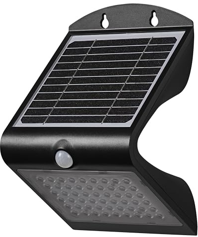 Osram ENDURA BUTTERFLY Solar-Flutlicht, schwarz, 4W, 500lm, Bewegungs- & Lichtsensor, Outdoor-Leuchte, Batterie aufladbar, umweltfreundlich, lange Lebensdauer, einfache Montage, IP65, 4000K