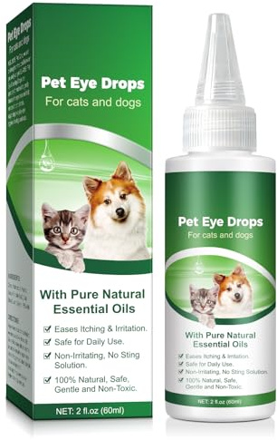 Datival Dog Eye Drops 60ml, Pet Eye Drops for Dog & Cat, Relieve Eyes Itching & Irritation, Natural Eye Care Solution, Remove Tear Stains, Safe for All Animals