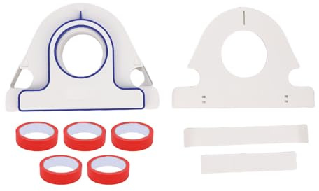 Fockety Kit applicateur de ruban de masquage, distributeur portable avec 5 rouleaux de ruban de masquage rouge, pour peinture, garnitures, fenêtres et cadres de portes.