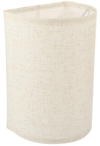 BESPORTBLE Halbrunder Lampenschirm Beige aus Dekorativer Leinen in Ersatzlampenschirm Modern für Tischlampe und Wohnzimmer Arbeitszimmer