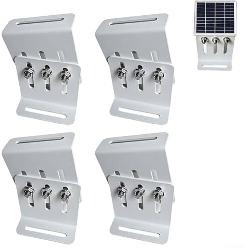 Staffe di montaggio a energia solare, 4 paia a forma di L, in lega di alluminio, per camper, yacht, caravan, installazione a pannello, set di staffe fotovoltaiche